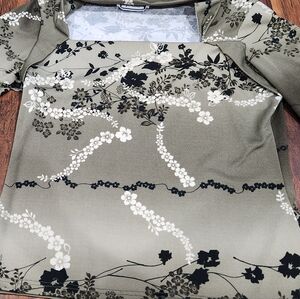 ombre floral vintage top